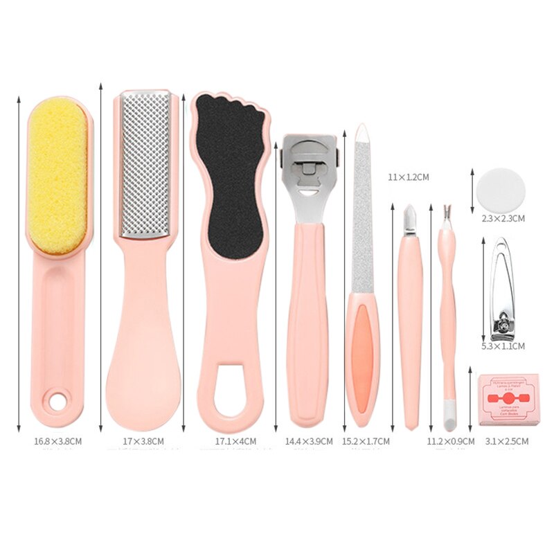 Pedicureset voetvijlen set gereedschap dubbelzijdige vijlen exfoliërend voorkomt dode huid voetverzorgingstool