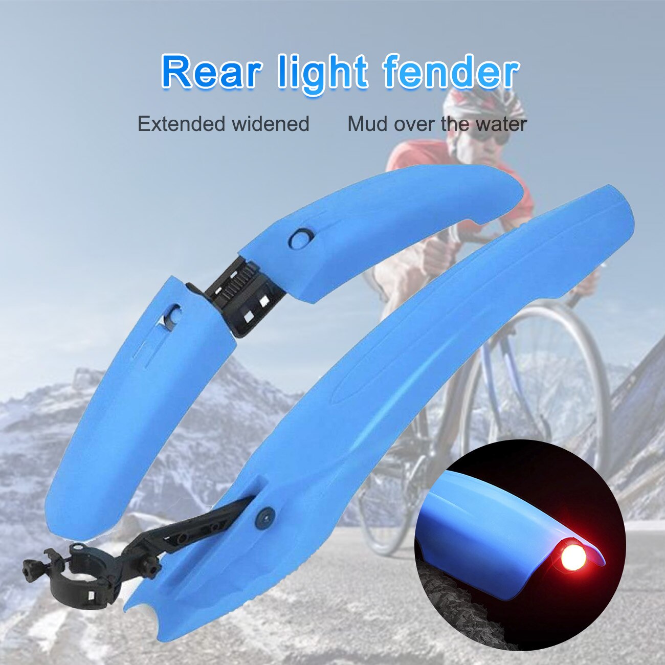 Quick Release Mountainbike Spatbord Bike Fenders Fiets Fenders Fietsen Mountainbike Guards Met Licht Voor Fiets Accessoires