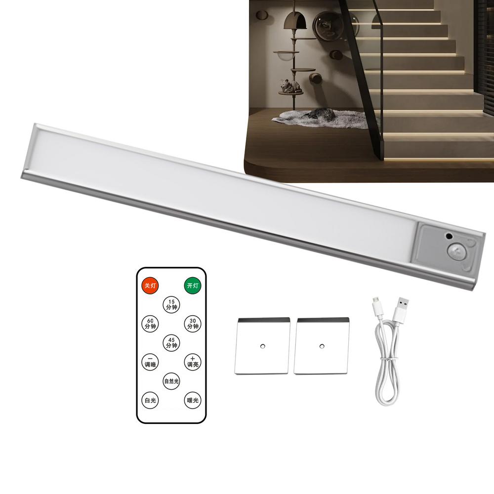 Led-onderkastverlichting, intelligente onderkastverlichting, usb-oplaadbare bewegingssensor, kastverlichting, magnetische lichtbalk voor: Wit