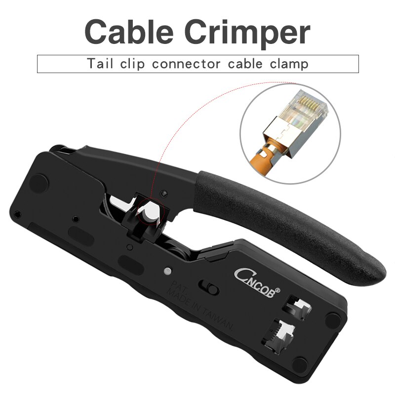 CNCOB Cable Crimper,Tail clip connector Network cable clamp, RJ45 8P network RJ11 RJ12 6P telephone, computer crimping tools