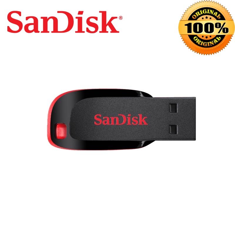 SanDisk Cruzer Blade USB 2.0 Flash Drive 128GB 64GB 32GB 16G Pendrive Original Sandisk Memory Stick SDCZ50 Flash Disk USB2.0