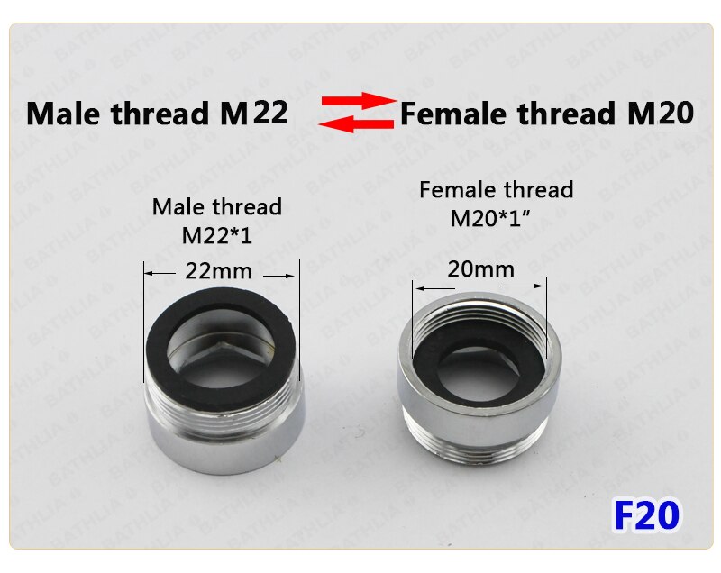 M22 vattenrenare adapter mässing kran luftare kontakt adapter köks kran byte lätt att montera: F20