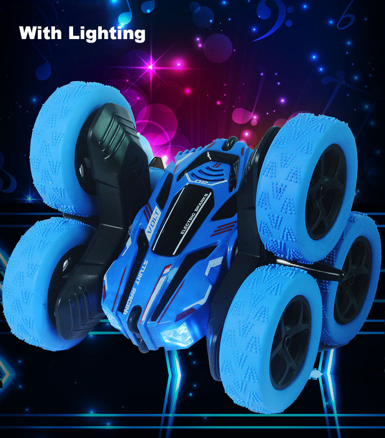 2,4ghz rc car toy remote control six-wheel stunt car toy 360 ° rotating roll electric vehicle children boy