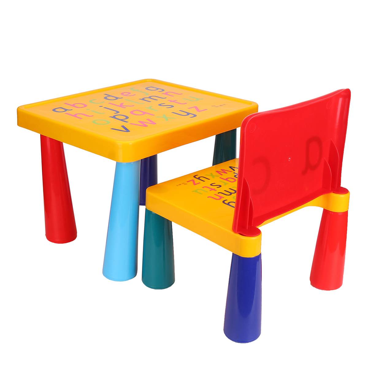 LazyChild Folding Children Chair Table Set Kids Playing Study Writing Drawing Table Home School Children Furniture Set