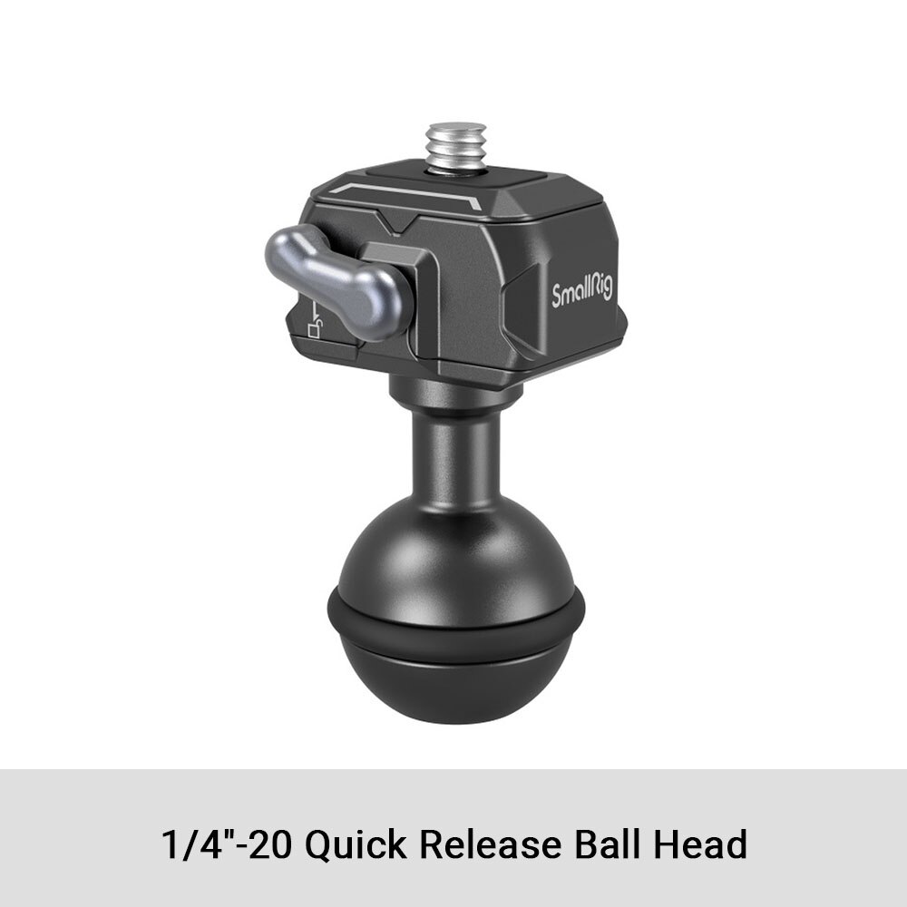 SmallRig -in HawkLock Mini Quick Release 1/4”-20 Ball Head compatible with monitors/LED lights 3600: 1