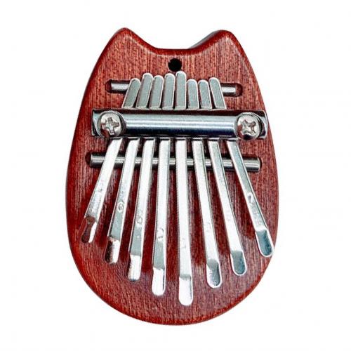 Bærbar 8 nøgle mini kalimba finger tommelfinger klaver marimba musikinstrument farverige kalimba musikinstrument børn: Kat