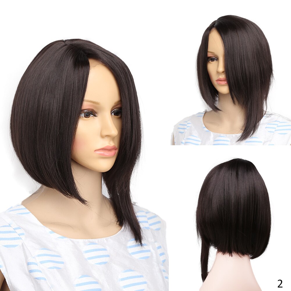 Amir Korte Pruiken Voor Vrouwen Rechte Bob Pruik Zwart Ombre Blond Rode Pruik Cosplay Synthetische Lace Front Bob Pruiken Voor party Dailry