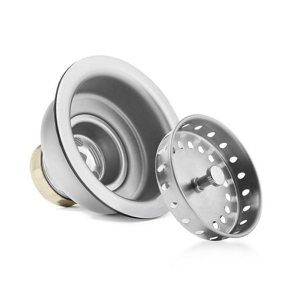 3.5 Inch Commercial Kitchen Sink Basket Drain Strainer Stainless Steel Fits 3-1 / 2 Inch Sink Openings NDS