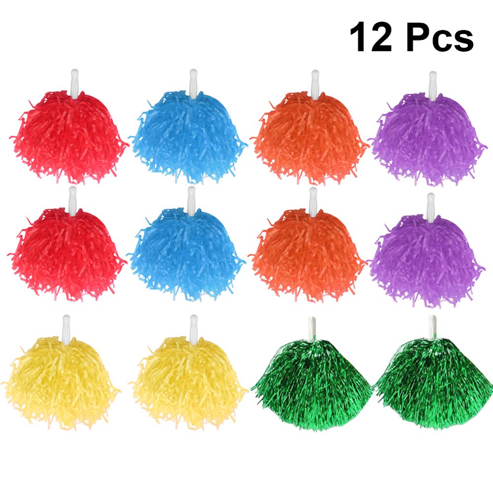 Cheer Poms Shinny Cheerleading Kit Cheer Props Cheering Balls for Competition