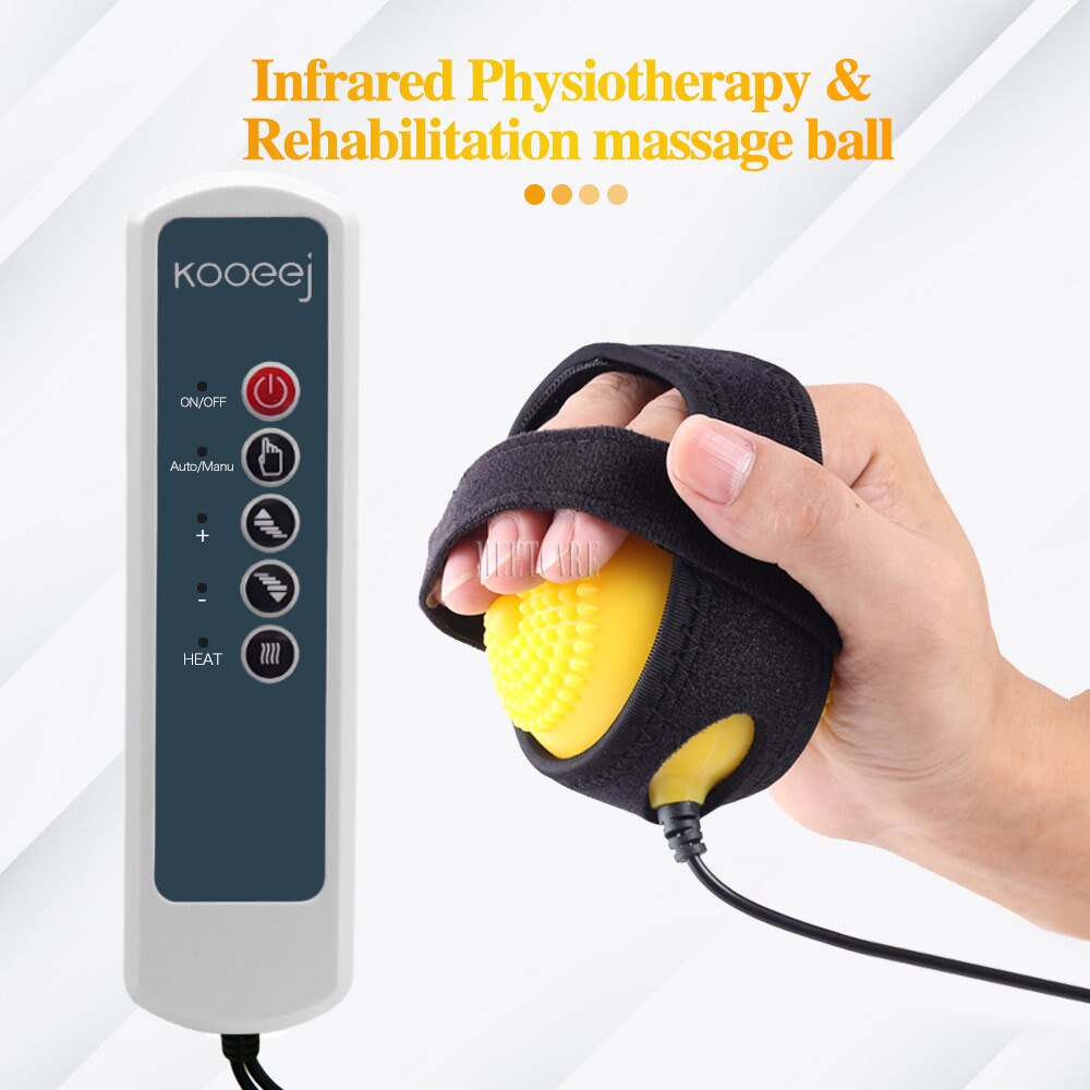 Infrared Compress Hand Massager Ball Massage Hand and Fingers Physiotherapy Rehabilitation Spasm Dystonia Hemiplegia Stroke: EU Plug / Type B
