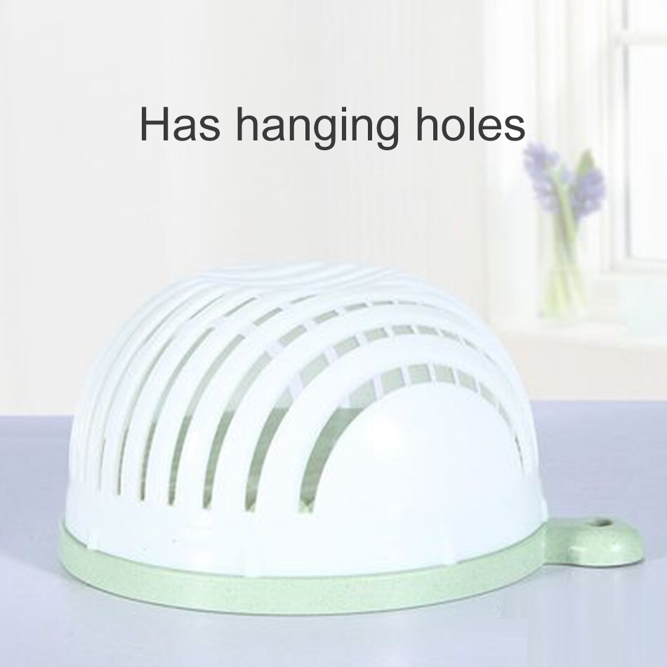 Kreative Werkzeuge Salat Schneiden Schüssel Schnelle Obst Gemüse Salat Zerhacker Schüssel Frische Salat Schneidemaschine Küche Gerät Sicher BPA-Freies: Grün