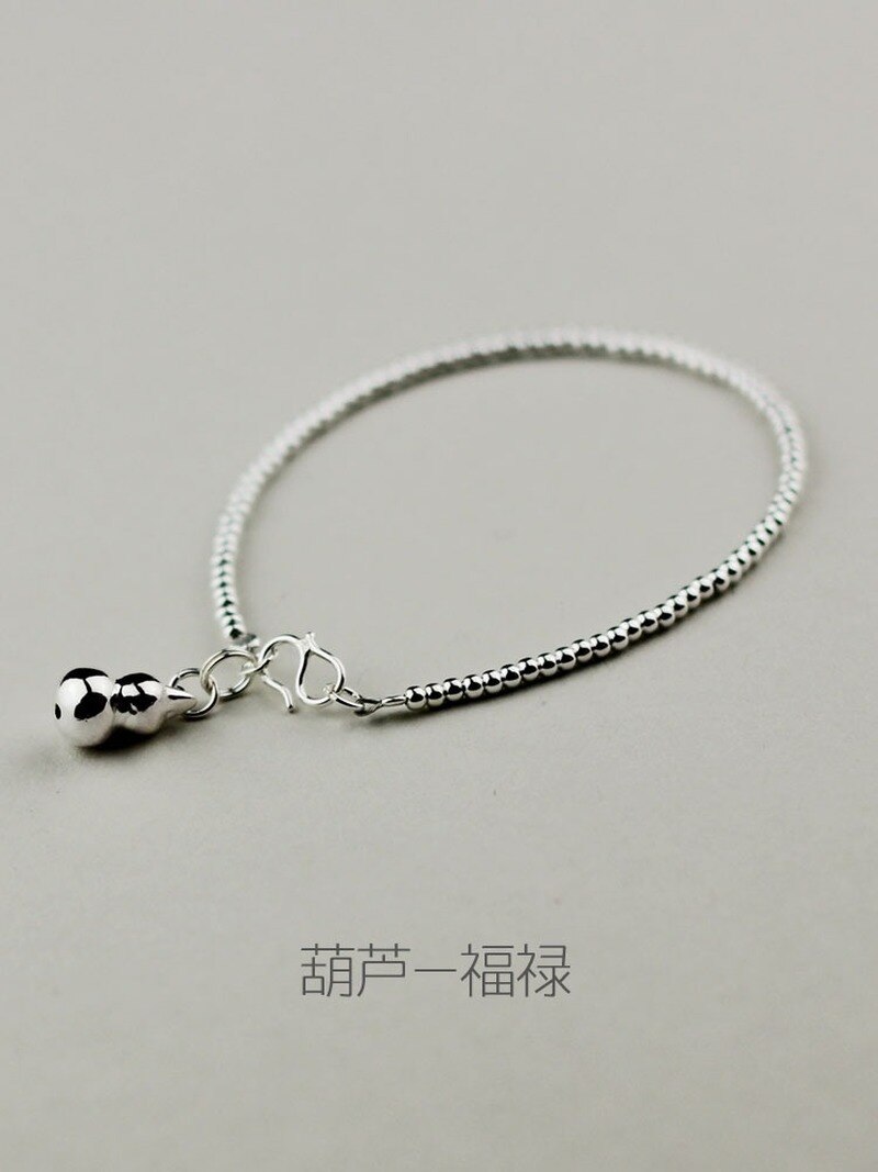 925 sterling silber kettenperlen-fußkettchen, sommerliche strand-fußkettchen, retro-kürbis-fußkettchen für damen, schmuck