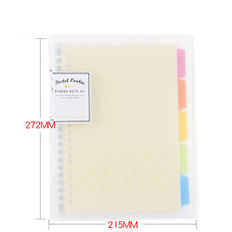 Loose Leaf Inner Core Macaron Note Boo Office School Supplies Ring Binder A5 B5 Notebook Diary Plan Binder: B5 yellow RUCP11Y
