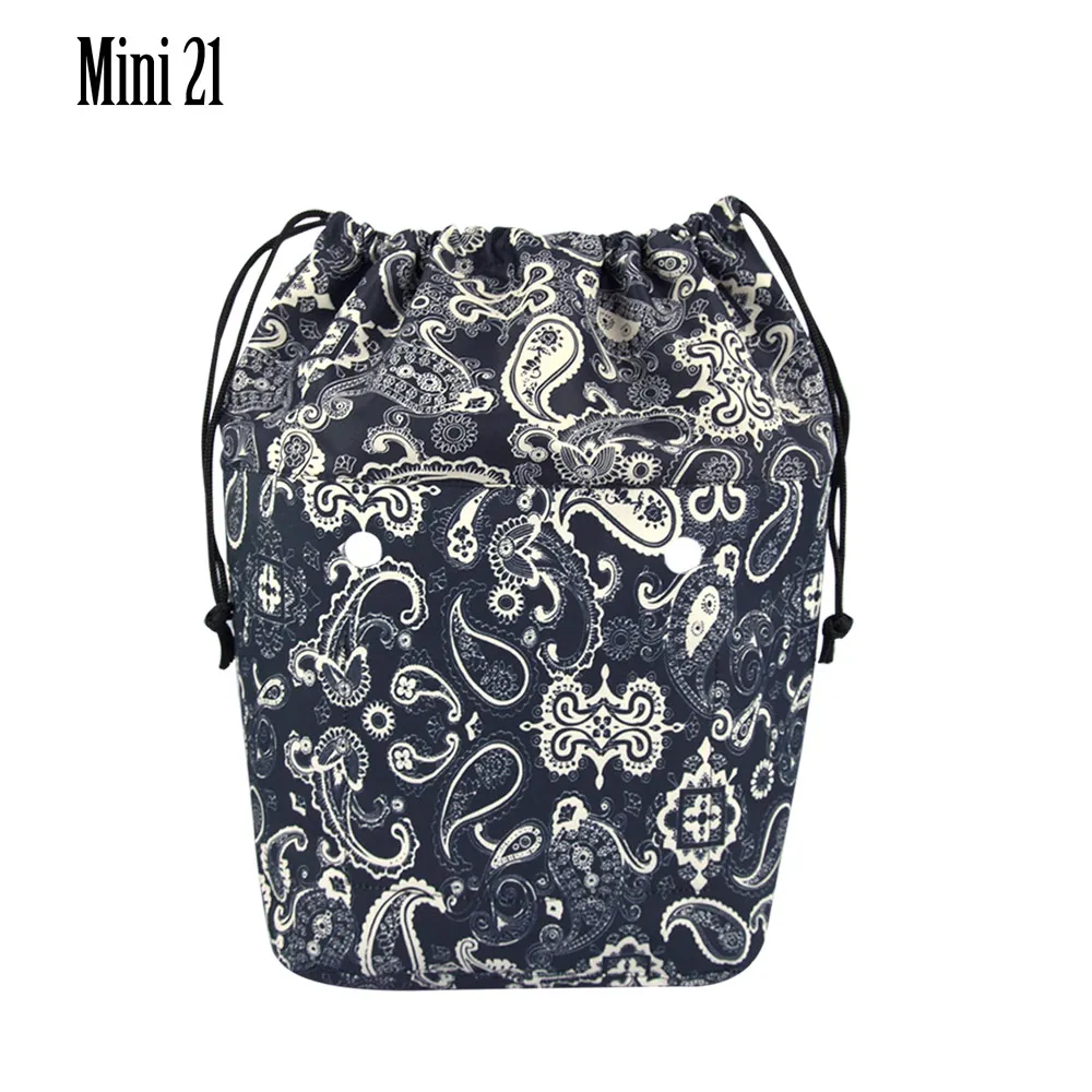 Nouvelle grande capacité classique Mini cordon coloré doublure intérieure insérer pour grand Mini Obag toile poche intérieure pour O sac