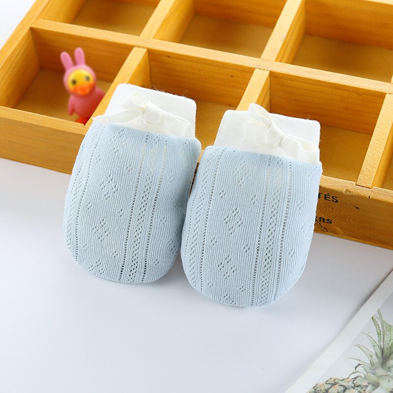 Anti rayure coton bébé gants -né doux gants Protection visage bébé moufles gant infantile accessoires garde main chaussette