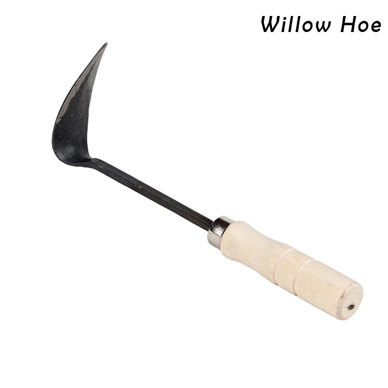 Hand Plow Wooden Short Handle Hoe Korean Style Traditional Garden Digger Tool for Better Home Garden USJ99: willow hoe