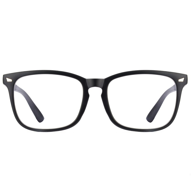 COASION Blue Light Blocking Glasses for Women Men Square Nerd Eyeglasses Frame Computer Game Glasses UV Protection CA1396A: C2 Matte Black