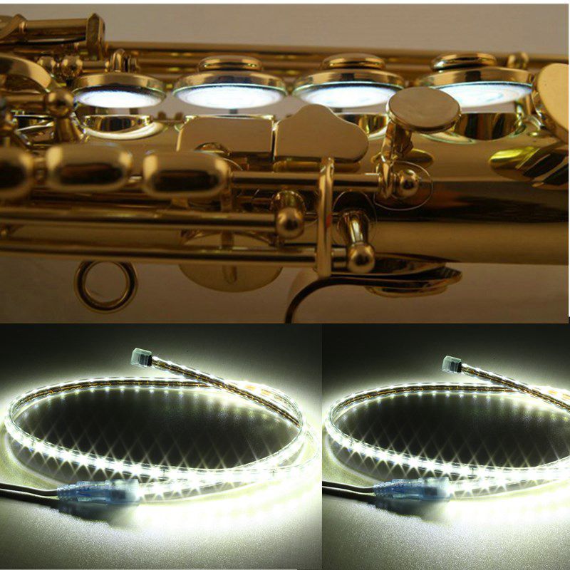 1 kpl 100cm led leak light saksofoni korjaustyökalu saksofonille klarinetti huilu oboe puupuhaltimet osat & tarvikkeet eu plug