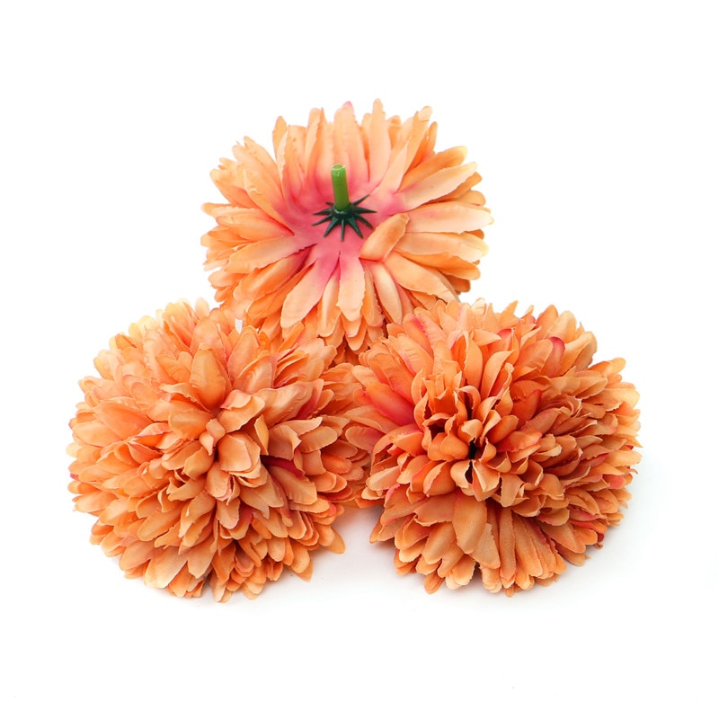 5 st konstgjord blomma 7cm sidenkrysantemum blomhuvud bröllopsfest heminredning gör-det-själv krans scrapbook box hantverk