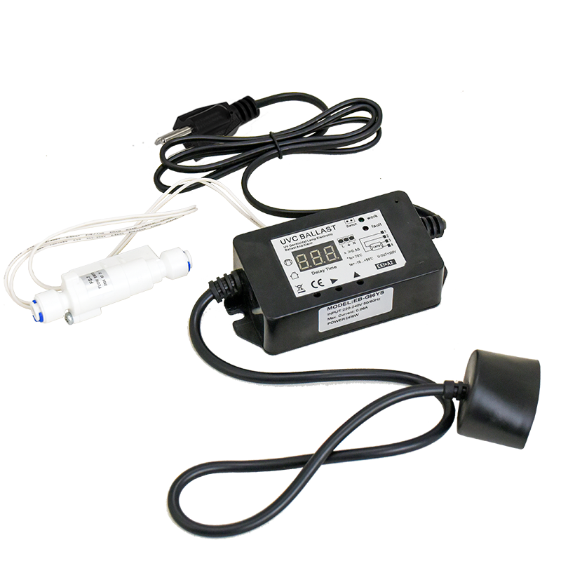 Adattatore per lampada UV Coronwater con flussostato e allarme per lampada 12-16W EB-GYS16: nero