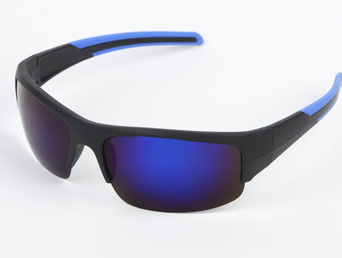 TAGION Sport Polarized Sunglasses Men Rectangle Fishing Sun Glasses Hipster Goggles Outdoor Semi-rimless Glass Oculos De Sol: C1blue