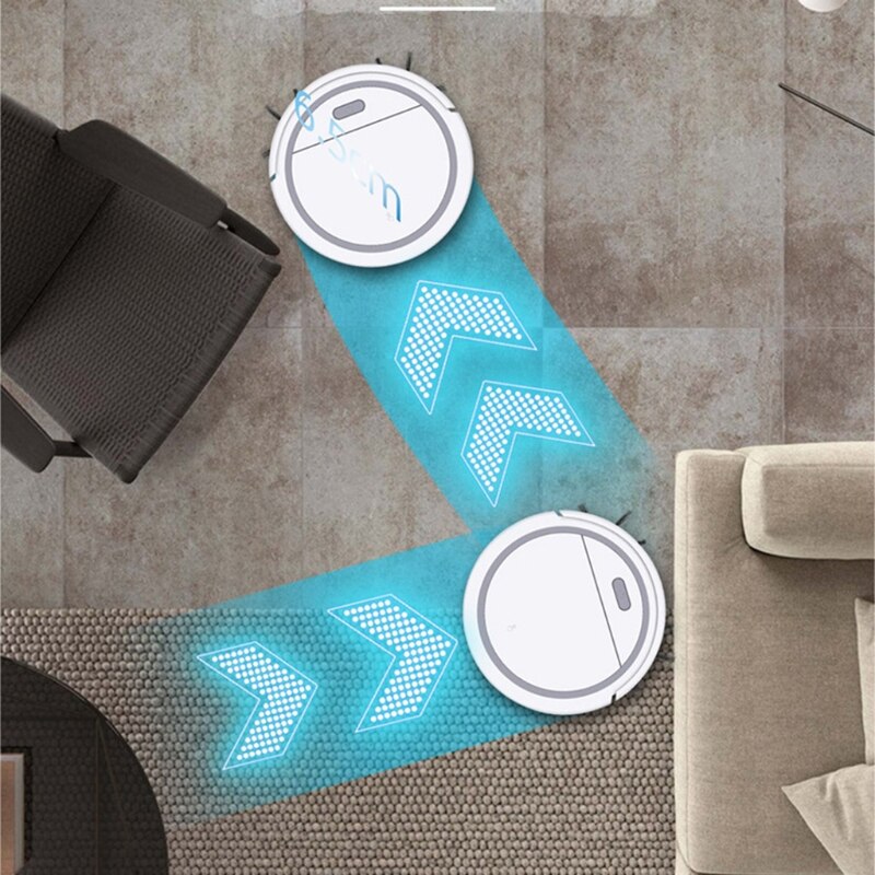 Robot Vacuum Cleaner, Strong Suction Automatic Bot Self Detects Stairs Pet Hair Allergies Friendly Robotic Home Cleaning