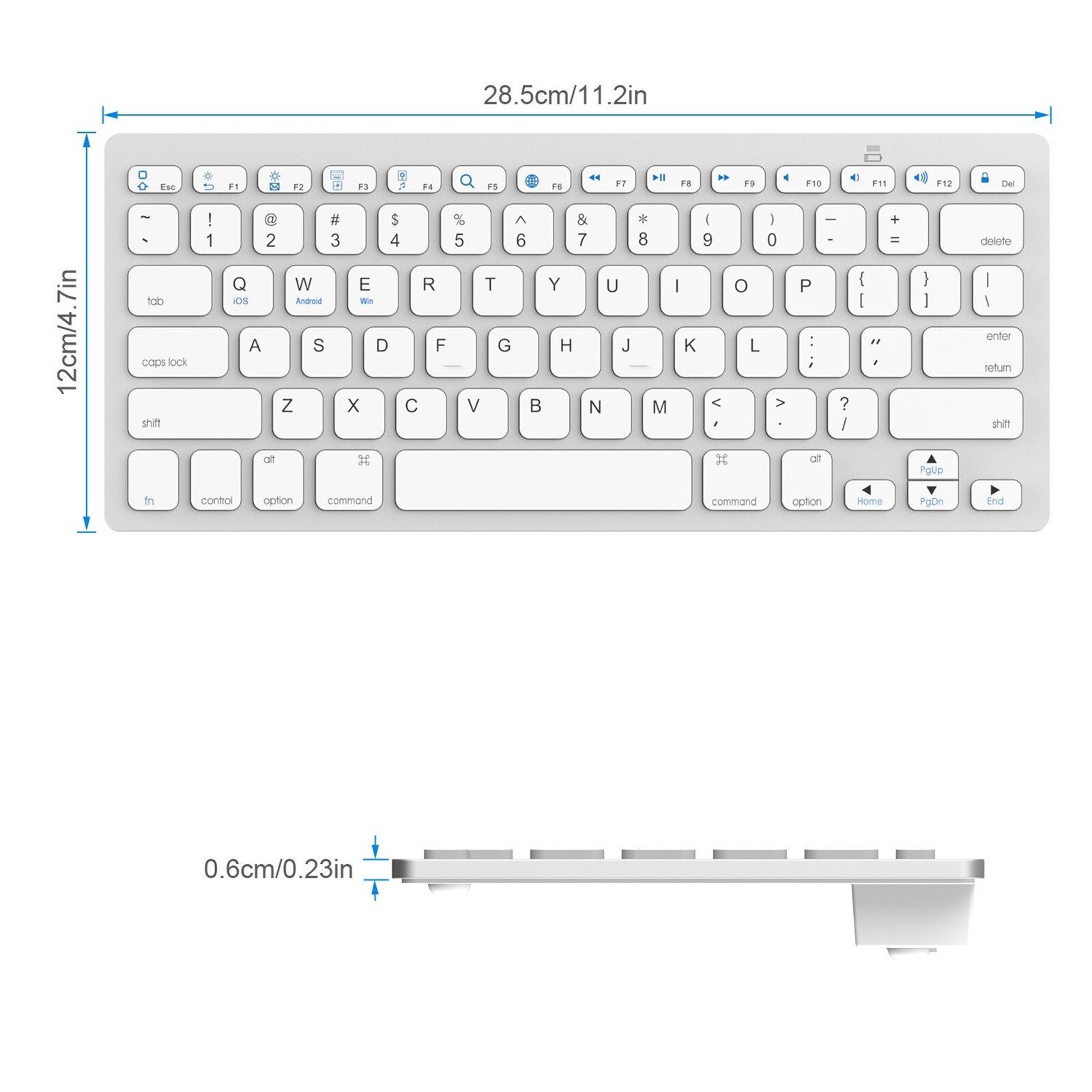 Universal wireless bluetooth keyboard contains seven national languages Ultra-thin 9.7 inches suitable for business office