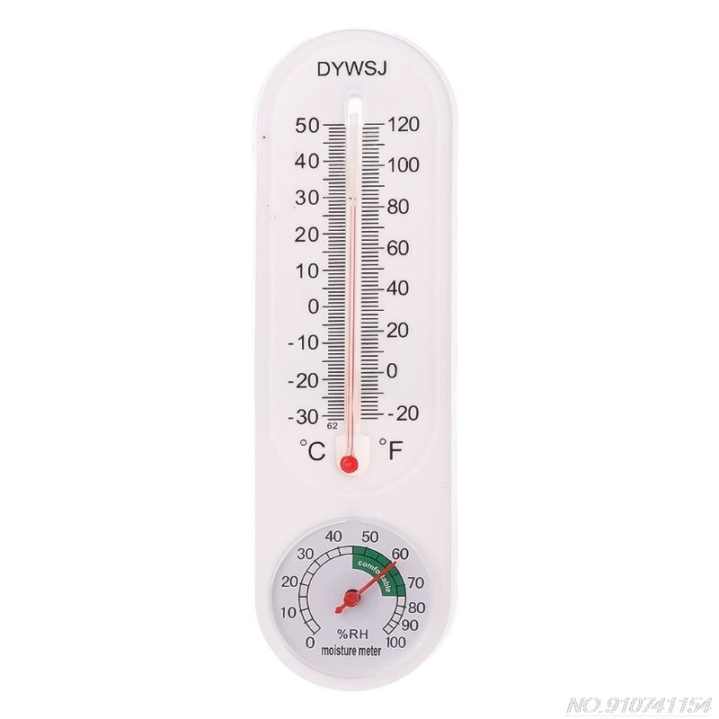 Indoor Outdoor Wall Hung Thermometer Hygrometer Garden Office Temperature Logger D04 20