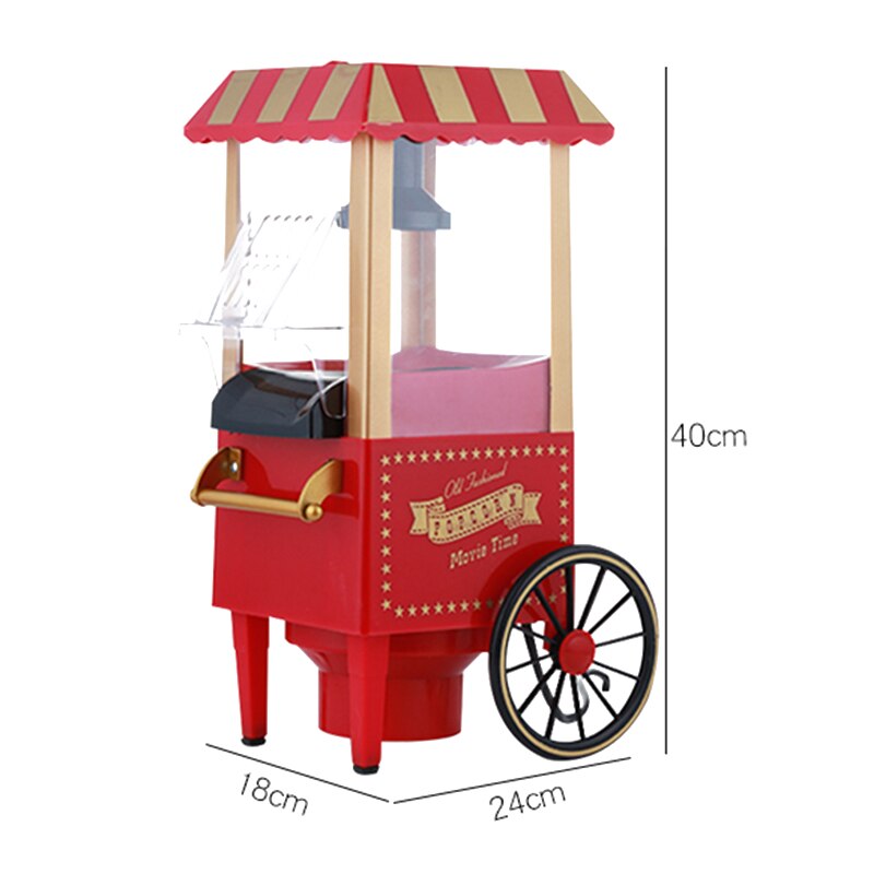 Elektrische Popcorn Machine 1200W Mini Draagbare Huishoudelijke Diy Corn Popper Heerlijke Snacks Automatische Thuis Keuken Popcorn Maker