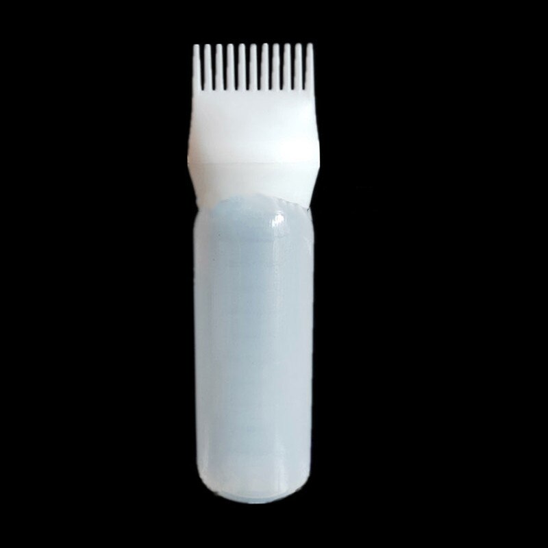 Empty Hair Dye Bottle With Applicator Brush 120ML Dispensing Salon Hair Coloring Dyeing Bottles Hairdressing Styling Tool: White