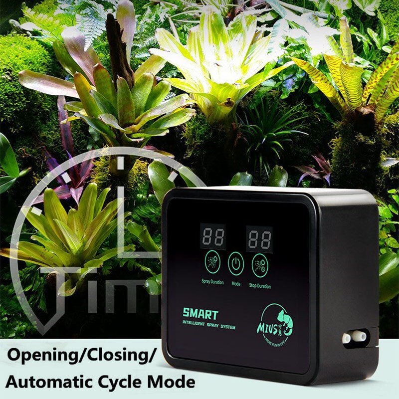 Nebulizador de reptiles inteligente electrónico, terrarios, humidificador, temporizador, rociador automático de niebla, Kit de sistema de selva tropical, Control de aspersores