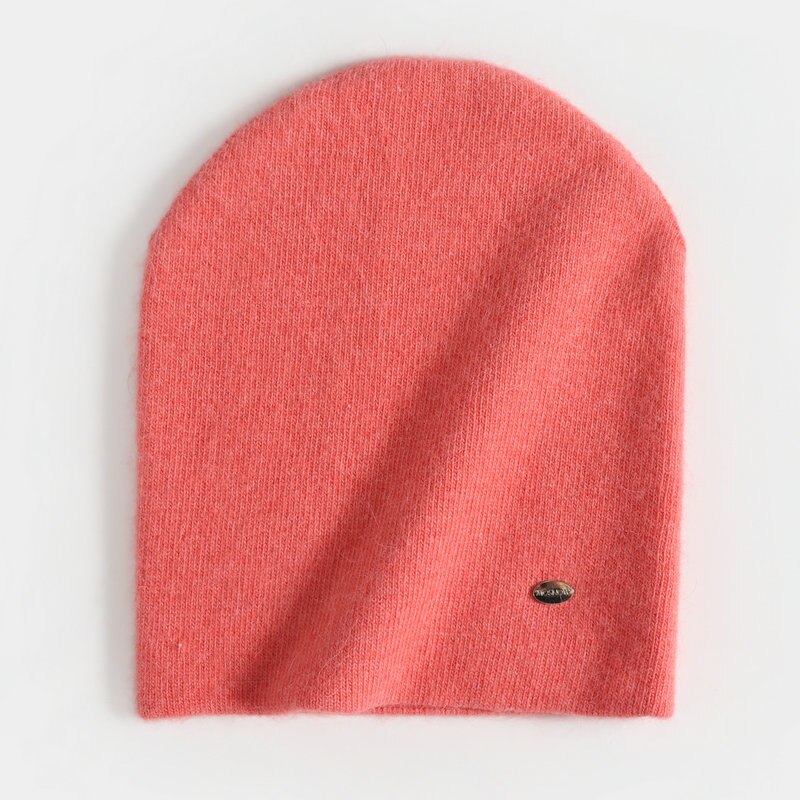 Kaninchen Haar Winter Hüte Für Frauen Mützen Wärme Ski Kappe Mädchen Hütte Weiblichen Kappe Skullie Künstliche Neue Hütte: Wassermelone rot