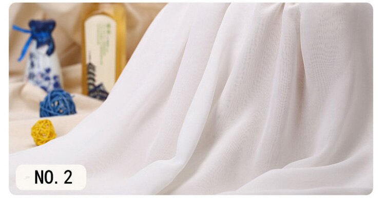 1.5 Meter *1 Meter Chiffon Fabric Sheer Bridal Wedding Dress Lining Fabric Skirt Party Decorator Georgette Tulle Dress Material: 2