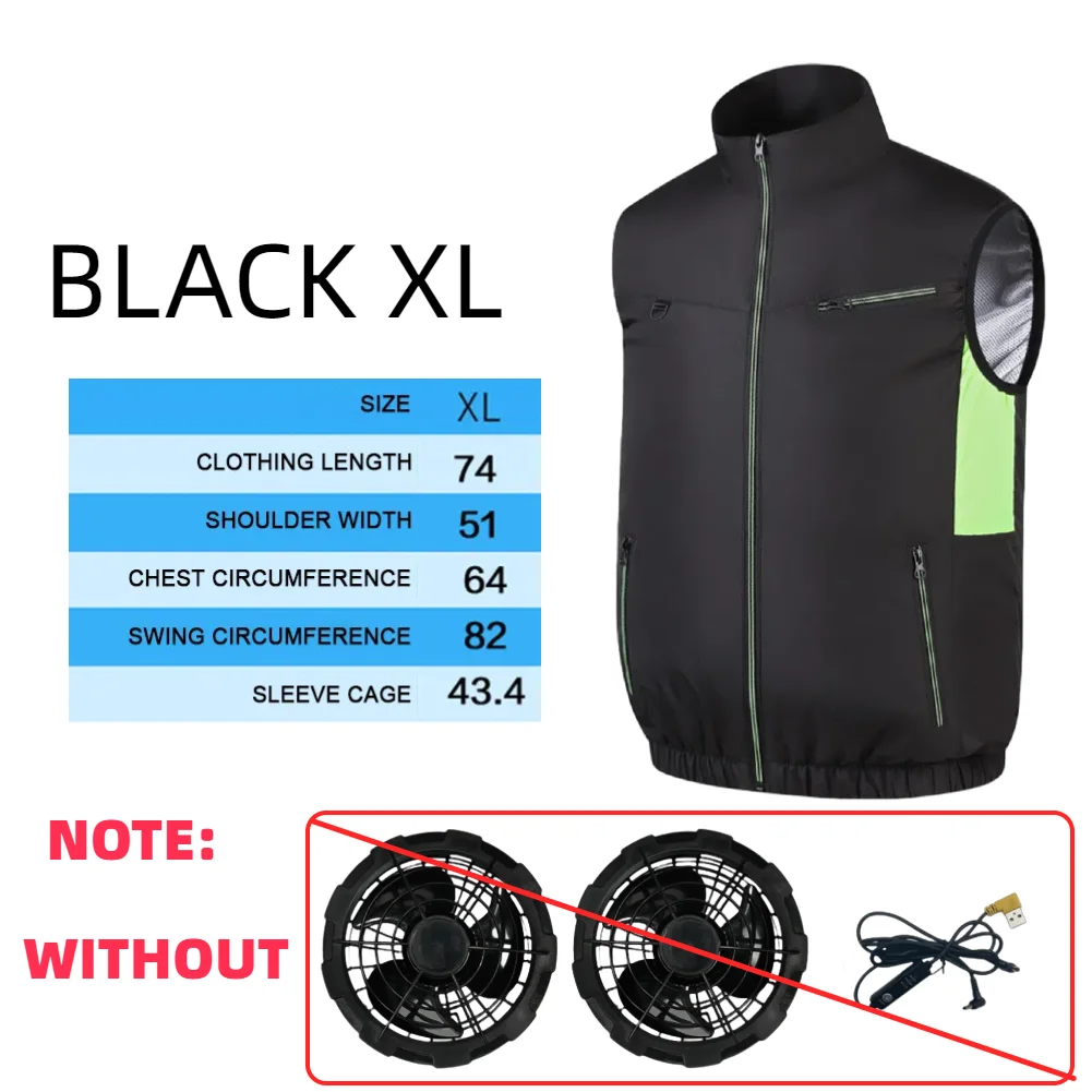 Ventilatorvest, elektrisch koelvest, koelvest met airconditioning, wandelkleding, koelvest voor 13 uur bij hoge temperaturen, visvest