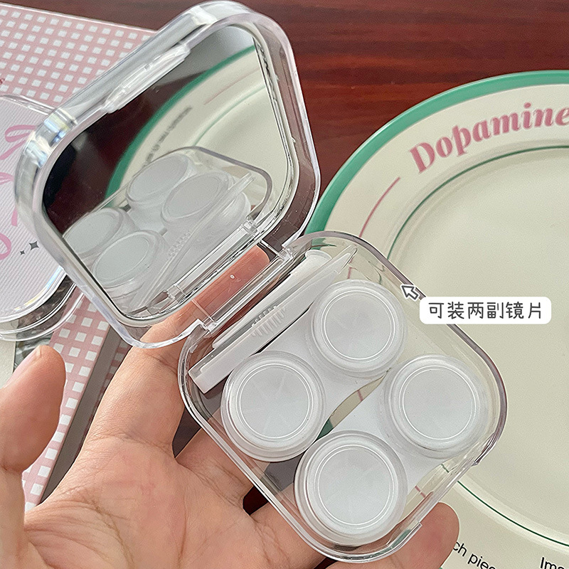 Strik Knoop Konijn Lens Container Vrouwen Ins Contacten Lens Case Mannen Kleur Contactlenzen Opbergdoos Draagbare Reisset