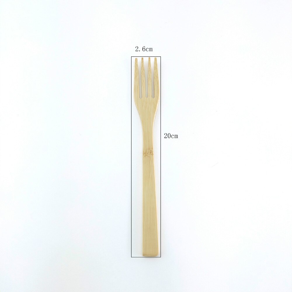 Garfo de madeira natural, talheres de bambu: 1 pcs 20cm fork