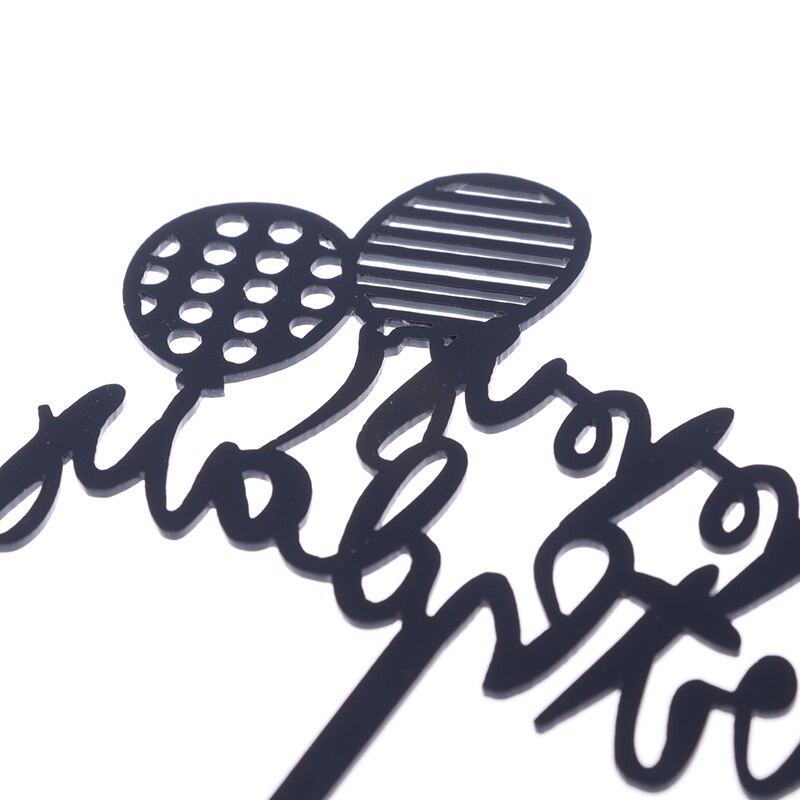 Cute Happy Birthday Cake Topper Acrylic Birthday Party Dessert Decoration Cupcake Topper