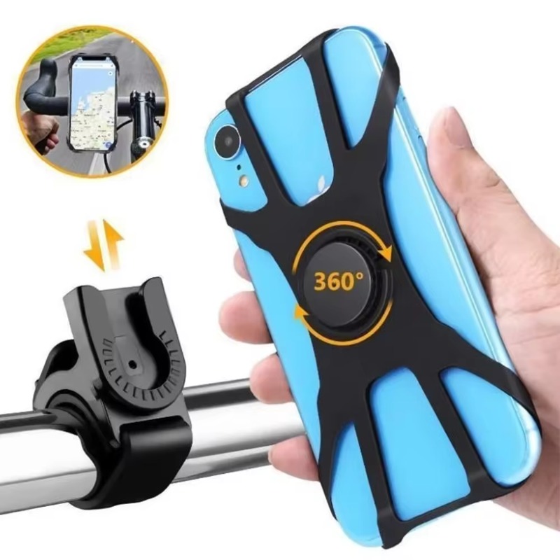 360 ° Afneembare telefoonhouder Universele telefoonhouder voor fiets, motorfiets, scootertelefoonhouder voor 4" tot 7" alle smartphones