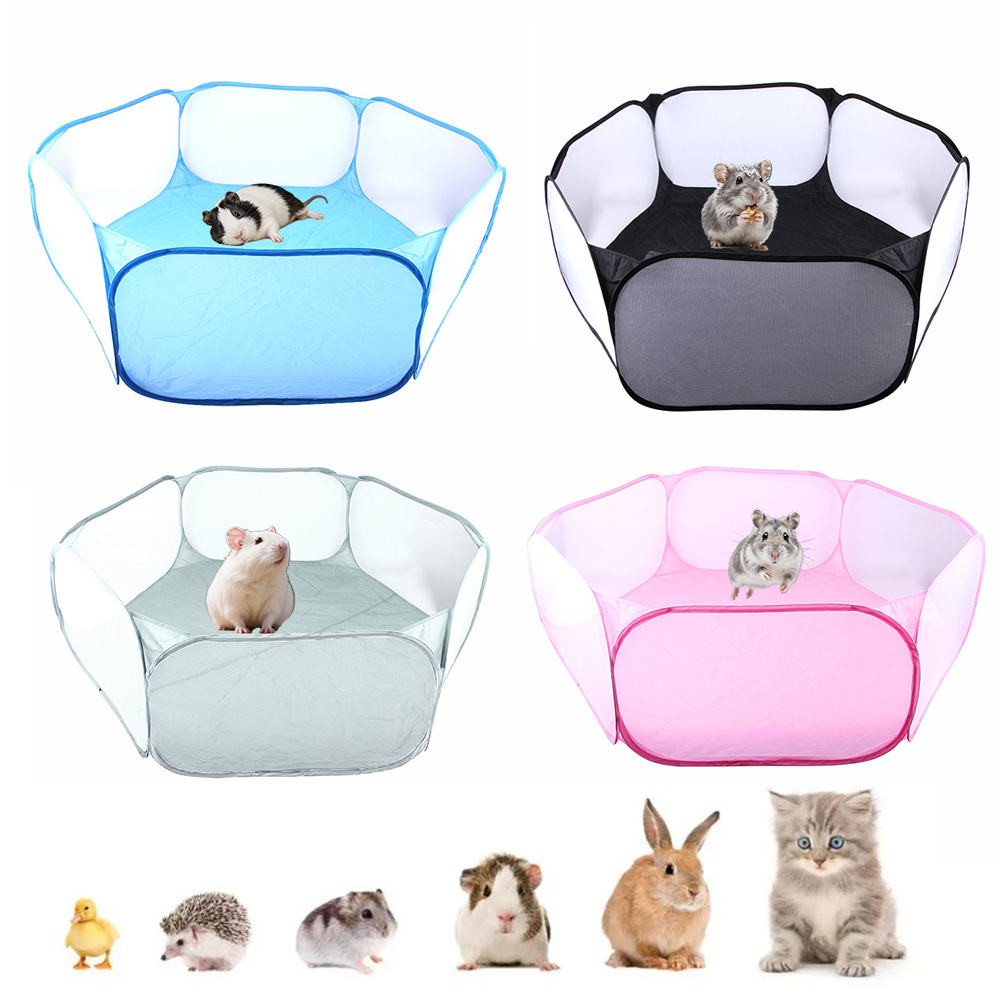 Marsvinbur bærbart kjæledyr katter hunder bur telt lekegrind sammenleggbart gjerde for hamster pinnsvin pustende tilbehør hamster