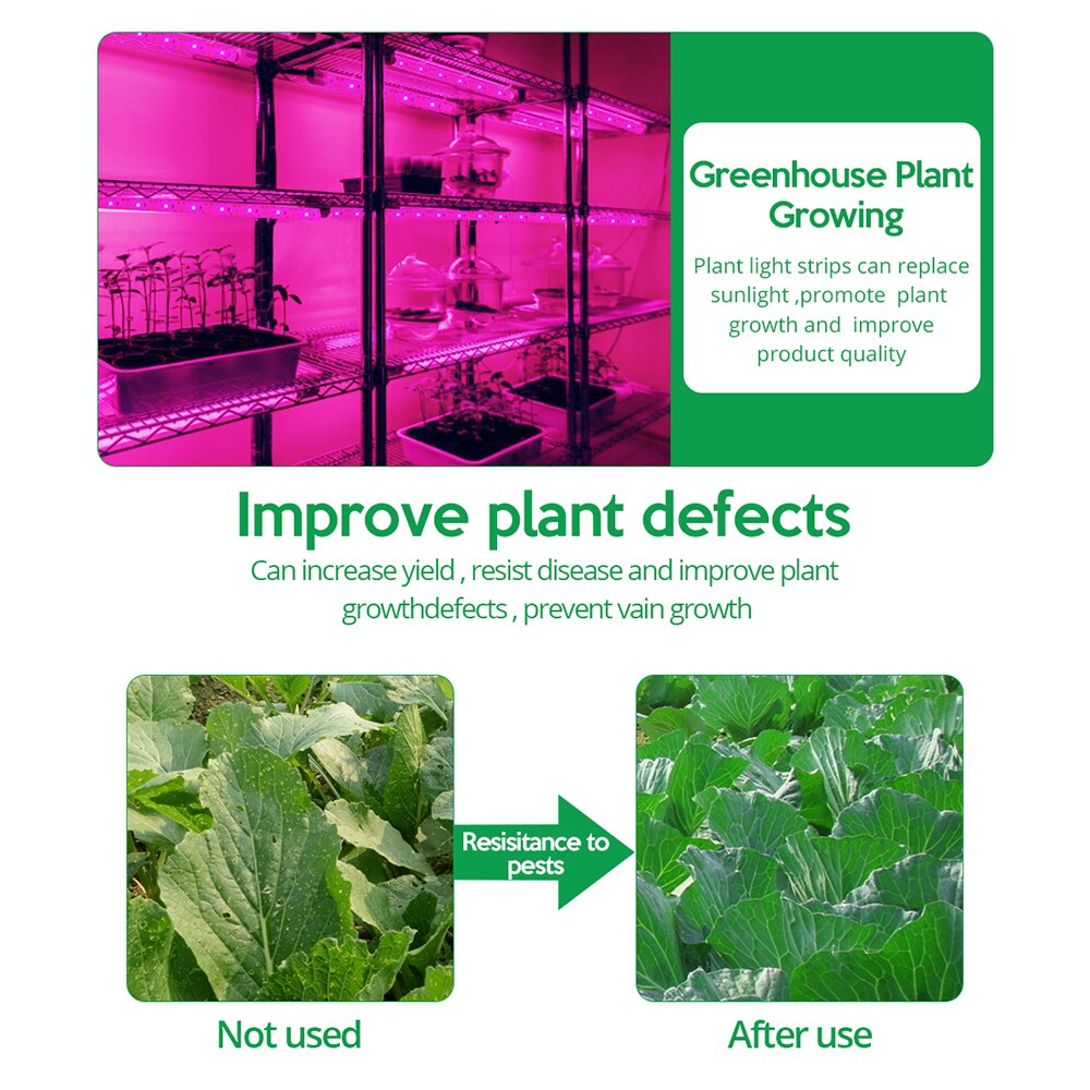 LED Grow Light Full Spectrum USB Grow Light Strip 5M 2835 SMD DC5V LED Phyto Tape for Seed Plants Flowers Greenhouses Vegetable