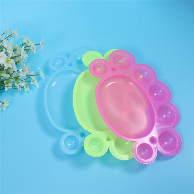 10pcs Portable Painting Palettes Art Paint Drawing Trays Colour Painting Pallets 8 Wells Palettes for Children