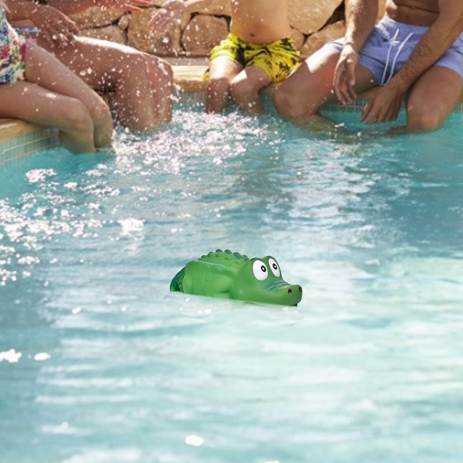 Flotteur de chlore en vinyle pour piscine, mignon Animal Crocodile, diffuseur de piscine, distributeur de chlore