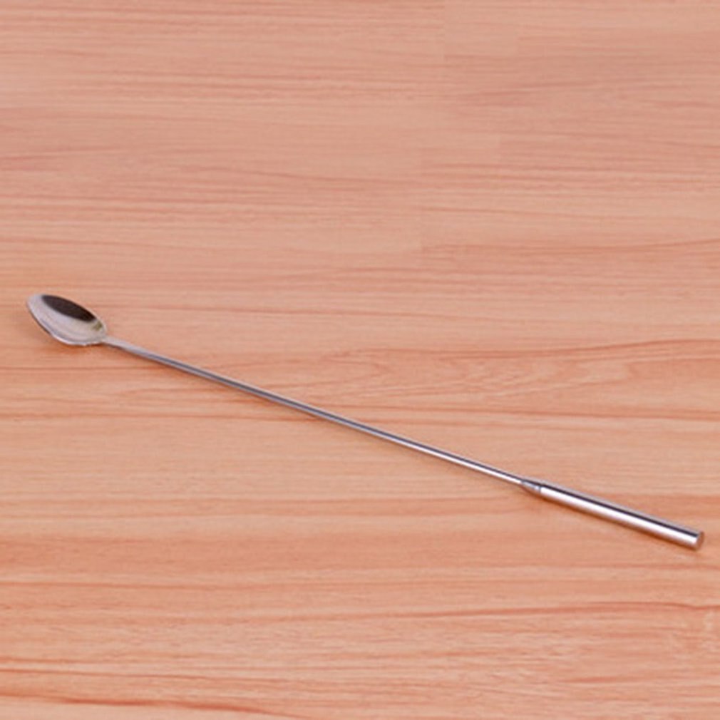 Stainless steel Cocktail Mix Milktea Making Tool Bar Shop Beverage Long Spoon Mixing Cocktail Sticks Drinking