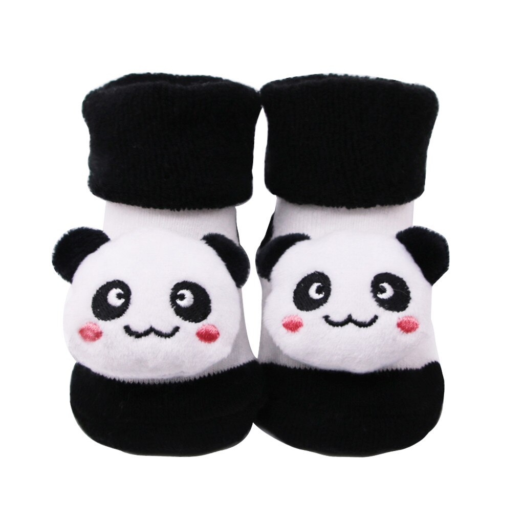 Lente Pasgeboren Baby Sokken Vloer Antislip Katoen Panda Sokken Voor Baby Meisjes Jongens Zachte Leuke Laarzen Zuigeling baby Indoor Slijtage