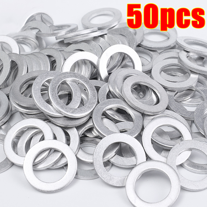 14 mm aluminium olieaftapplug crush washer set antislip voor duurzame afdichting auto exterieur accessoires voor olieverversing compatibel: Rood