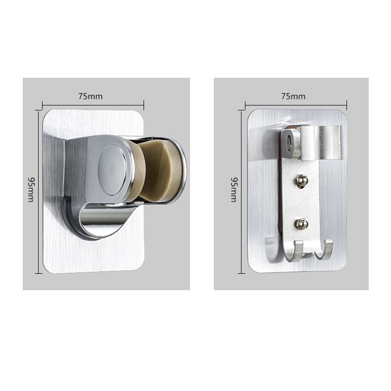 Self-Adhesive Shower Head Bracket Adjustable Handheld Shower Wand Holder Wall Mount XH8Z