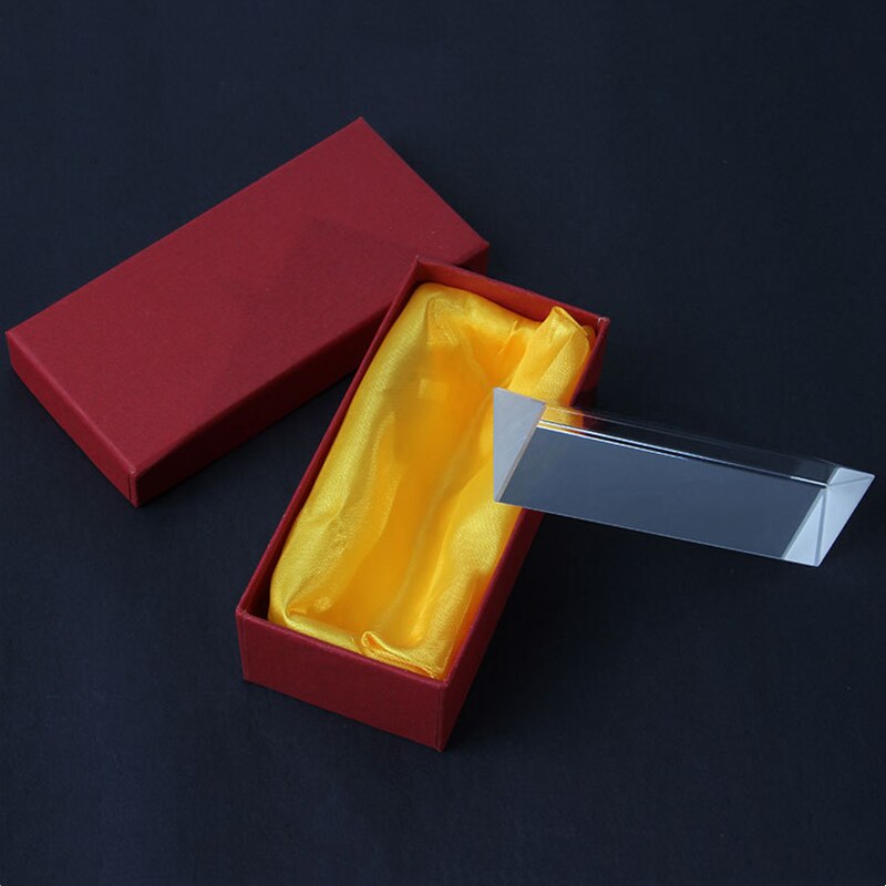 30x30x100mm Triangular Prism Physics Teaching Refraction Spectrum Rainbow K9 Optical Glass Prism Children Student