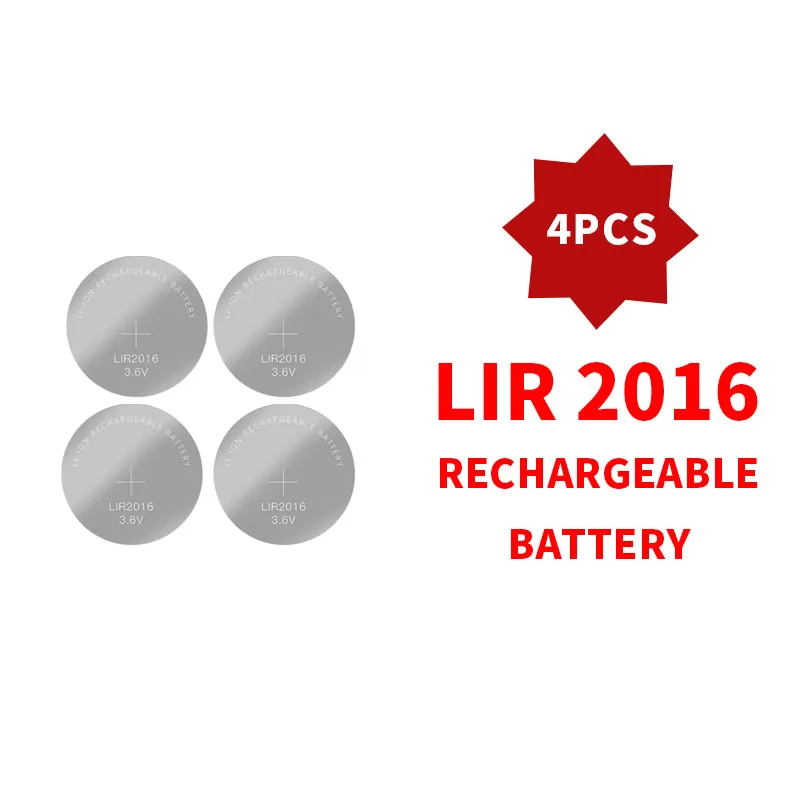 1–10 Stück wiederaufladbare LIR2016-Batterie, 3,6 V, hohe Kapazität, für Uhren, Fernbedienungen, Spielzeug, ersetzt CR2016 LM2016: WEISS
