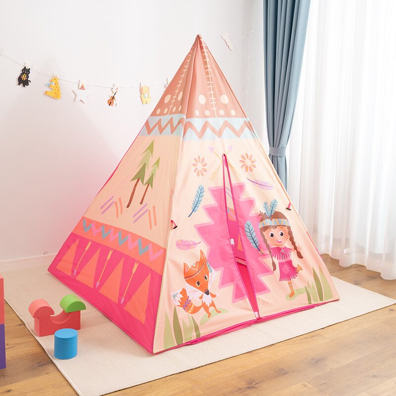 160CM Children's Toys Kids Tent Camping Toy Tents House for Girl Boutiques of Campaign Toy Child Tipi Indian Indoor Outdoor Tent: fox