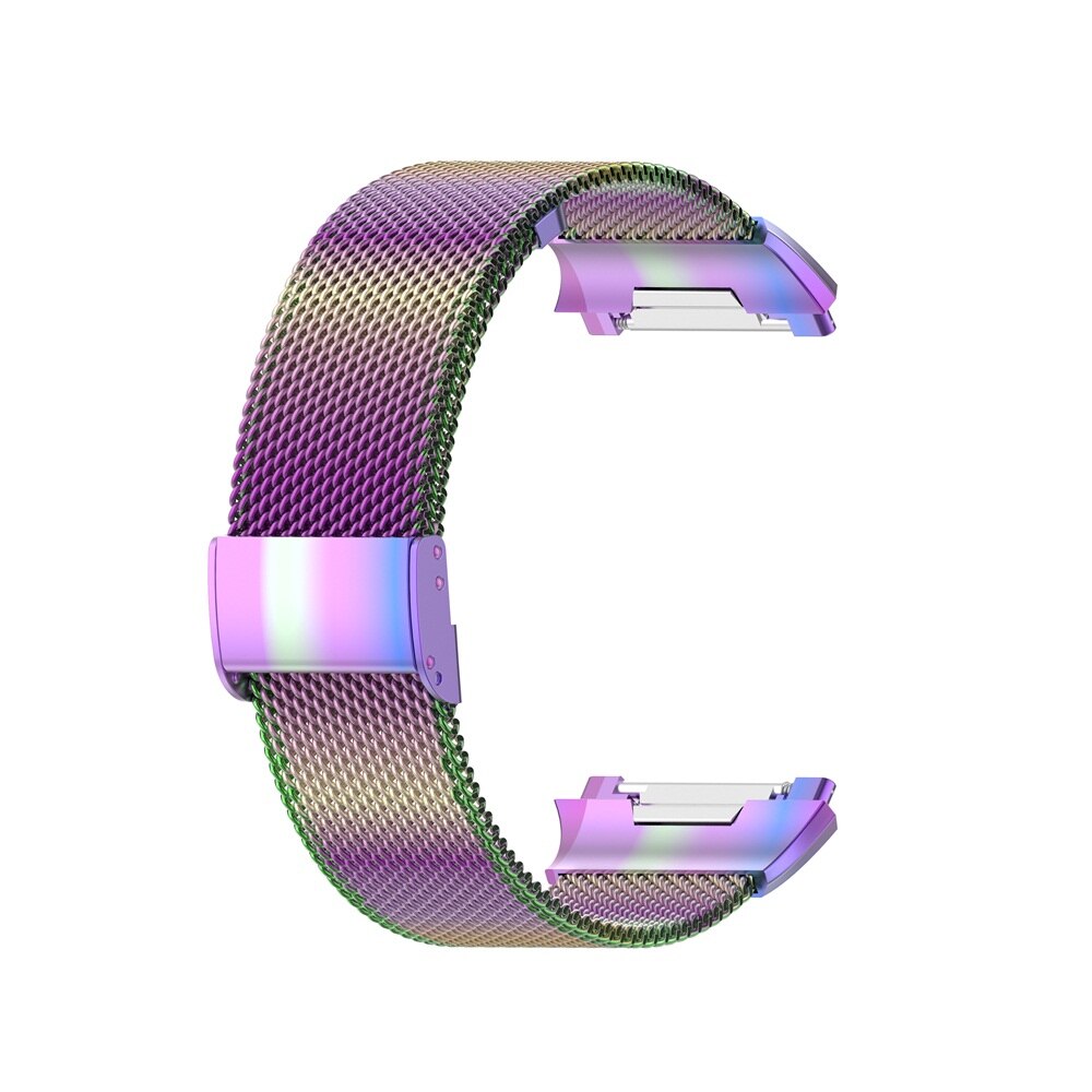 Bransoletka dla Fitbit ionic opaska z inteligentnym zegarkiem pasek dla Fitbit ionic paski metalowe ze stali nierdzewnej wymiana opaska sportowa na nadgarstek: Kolorowe / S